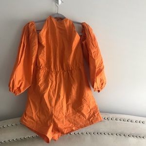 Orange Haltered Romper